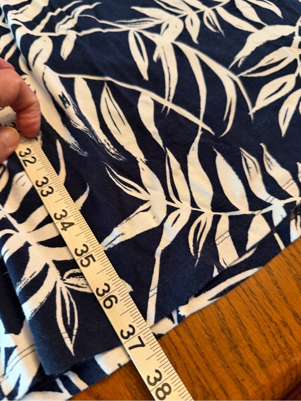 Tommy Bahama Navy and White Tropical Leaf Sleeveless Dress - Picture 3 of 7